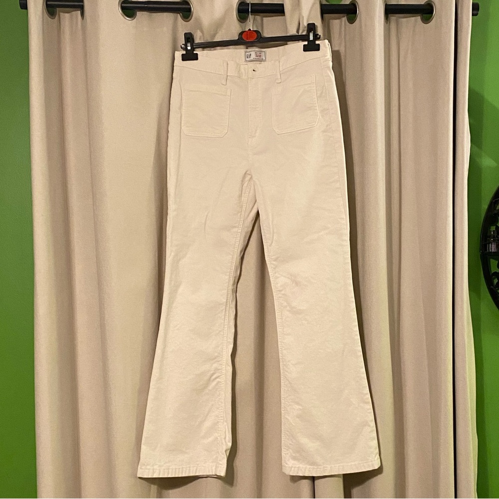 GAP corduroy White Flared Pants